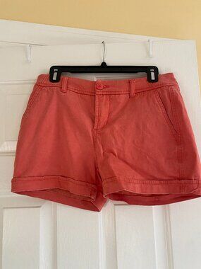 LIVERPOOL casual coral cargo shorts 3-1/2" inseam sz 6/28
